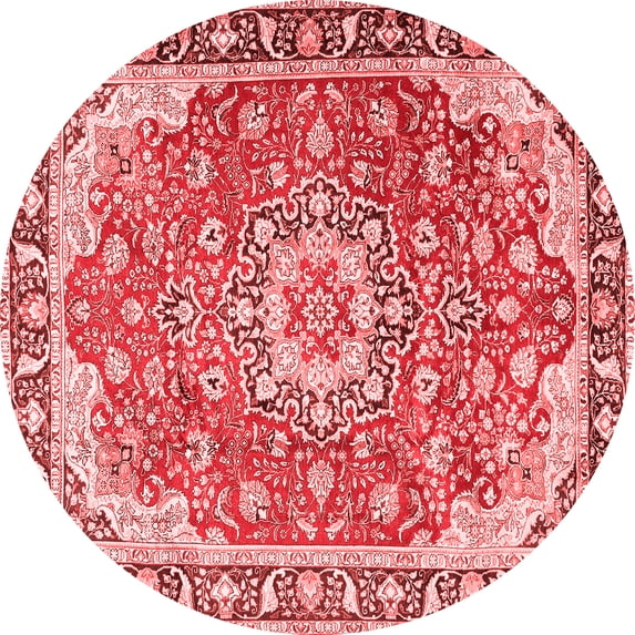 Ahgly Company Indoor Round Persian Red Traditional Area Rugs, 3' Round