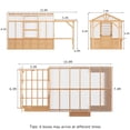 thumbnail image 3 of Erommy 16'x7' Outdoor Wood Greenhouse with Pergola, Heavy Duty Green House with Workstation & Staging Shelves,8MM Thick PC Panel, Top-hung Folding Windows, 3 of 10