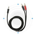thumbnail image 6 of 3.5MM to 2RCA Component ABS Cord AV Cable Audio Video Cord for Tablet Laptop Amplifier TV 2m, 6 of 8