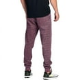 thumbnail image 2 of ProGo USA Men's Joggers Sweatpants Basic Fleece Marled Jogger Pant Elastic Waist (Marled Burgundy, Medium), 2 of 6