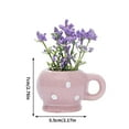 thumbnail image 3 of RXMEKW Refrigerator Side by Side Mini Ceramic Vase Fridge Magnet, 3D Side Decor Flower Pot, 3 of 4