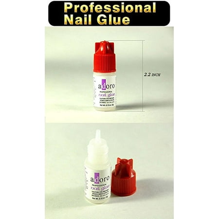 Adoro Professional Nail Glue - 3 pcs - .1oz/3gr (Best Professional Nail Glue)