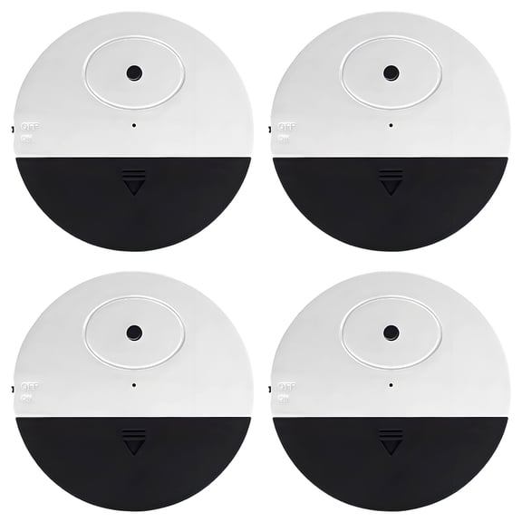 GJX 4Pcs ABS Door Alarms for Kids Safety, Peel and Stick Installation, Direct and Efficient Window Alarms, For Diy & No-Drill Mounting 0.28 x 0.28 x 3.94 in Door Alarms, Black