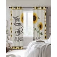 thumbnail image 2 of Sunflowers Blackout Curtains 90 Inch Length 2 Panels Set for Living Room Bedroom, Modern Bee You Are My Sunshine Beige Privacy Window Treatment Thermal Insulated Black Out Drapes 52"x90", 2 of 8