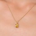 thumbnail image 3 of Gem Stone King 14K Yellow Gold Yellow Citrine Pendant Necklace for Women | 1.07 Cttw | Gemstone November Birthstone | Pear Shape 9X6MM | With 18 inch Chain, 3 of 6