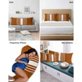thumbnail image 6 of Burnt Orange White Stripe Body Pillow Covers, Modern Rustic Vertical Striped Soft Bed Throw Pillowcases Breathable Cooling Long Lumbar Body Pillow Sham Cover for Bed Sofa 20''x54'', 6 of 7