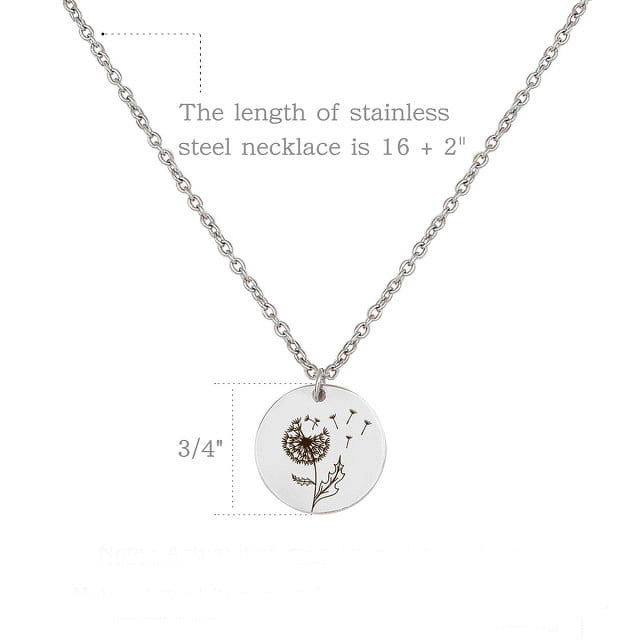 Personalized Birth Flower Necklace - Birthflower Necklace With Back Initial - Poppy Flower Charm - Birth Flower Gift - Birthday Gift for Daughter