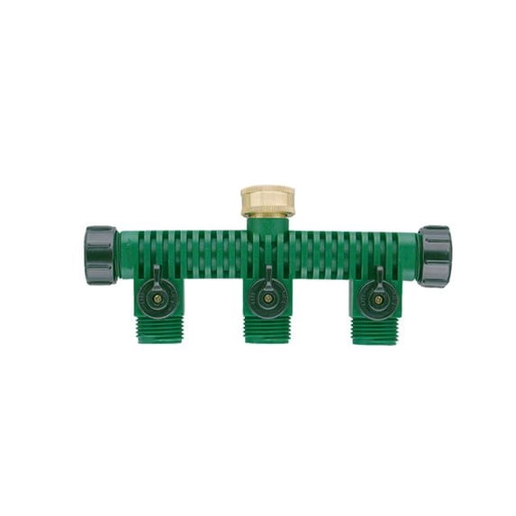 Orbit 5-Port Garden Hose Splitter Faucet Manifold & Water Shut off Valves 62009N