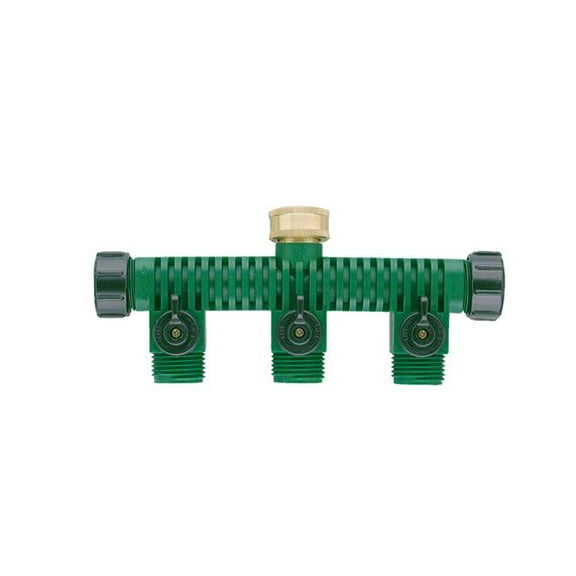 Orbit 5-Port Garden Hose Splitter Faucet Manifold & Water Shut off Valves 62009N