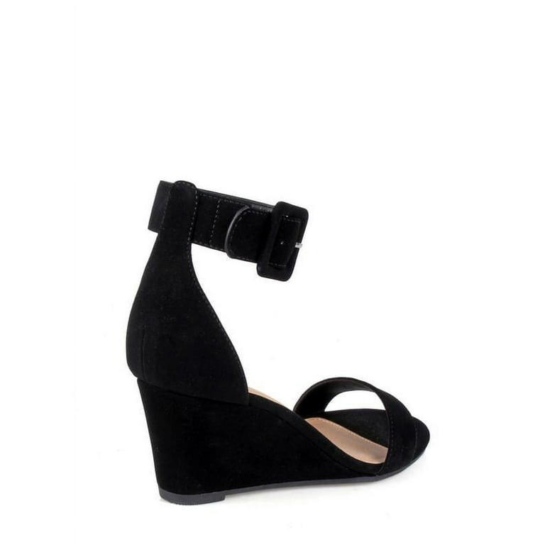 Walmart black hotsell wedge sandals