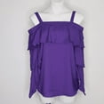 thumbnail image 5 of Romeo and Juliet ACAI Women's Off Shoulder Flounce Angel Sleeves Blouse, L, 5 of 6