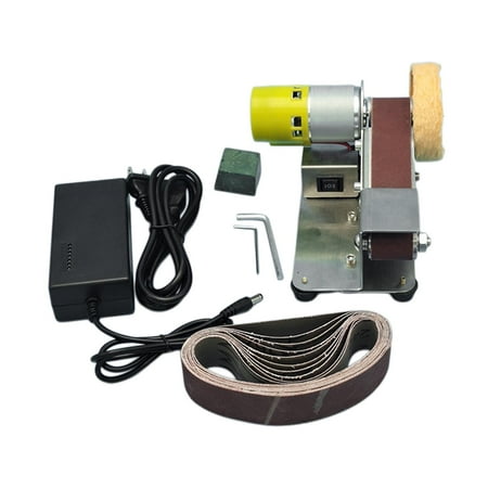 

Mini Belt Sander US Adapter Double Bearing Electric Belt Sander Grinder for Edge Grinding Style B