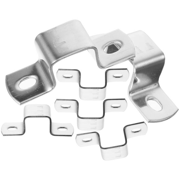 KAKOWELY 6pcs Square Tubing Clamps Pipe Bracket Clamps U-type Pipe Strap Clips U Brackets,2.56"X0.91"X0.79"