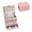 Pink, variant on Jewelry Box with Organizer Drawer, 3-Layer Jewelry Organizer box for Rings Earrings Necklace Bracelets jewelry boxes, Gift for Women Girls (White)