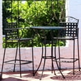 thumbnail image 4 of Sunnydaze Decor Ensemble de Chaise et Table de Bar en Fer Forgé à Volutes pour Extérieur - Noir, 4 of 6