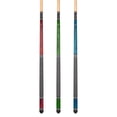 thumbnail image 2 of Set of 3 ASKA L9 Pool Cue Sticks 58", 2-Piece Construction, 5/16x18 Joint, Hard Rock Canadian Maple, 13mm Hard Glued On Tip, Mixed Weights and Colors, L9S3, 2 of 5