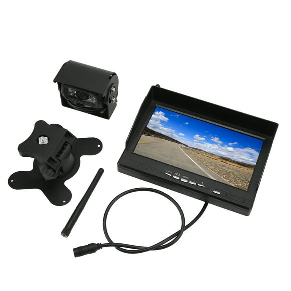 Wireless Backup Camera Kit, IP68 Waterproof Wireless Reverse Camera Set 1280x720 Resolution HD 720P for Camping Car for Trailer