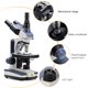 thumbnail image 4 of Microscopio compuesto trinocular SWIFT SW350T Aumento 40X-2500X Cabezal Siedentopf Etapa mecánica de dos capas de grado de investigación Cámara de 1.3mp y software Compatible con Windows y Mac, 4 of 5