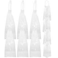 thumbnail image 6 of 10pcs Clear Transparent Tote Bags with Handles, Plastic Handheld Shopping Bags, Wedding, Wine, PVC Button Closure, 6 of 8
