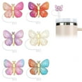thumbnail image 6 of 6pcs Sparkling Straw Topper Cute Butterfly Cup Fitting Silicone Straw Dust Pl \γ T4B9, 6 of 8