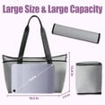 thumbnail image 3 of Diaper Bag Tote, Diaper Baby Bags With Mini Bag and Changing Pad, Shoulder Straps, Waterproof Large Mommy Maternity Travel Baby Tote for Mom and Dad, Gray, 3 of 6