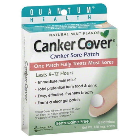 Canker Cover Patches Natural Mint Flavor 6 Each
