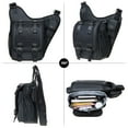 thumbnail image 5 of Mens Vintage Canvas Shoulder Messenger Bag Chest Leather Patchwork Messenger Bag(03-2BLACK), 5 of 5