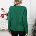 thumbnail image 5 of PFRNLF Ugly Christmas Sweaters for Women Trendy Long Sleeve Crewneck Sweater Christmas Elk Knit Tops, 5 of 8