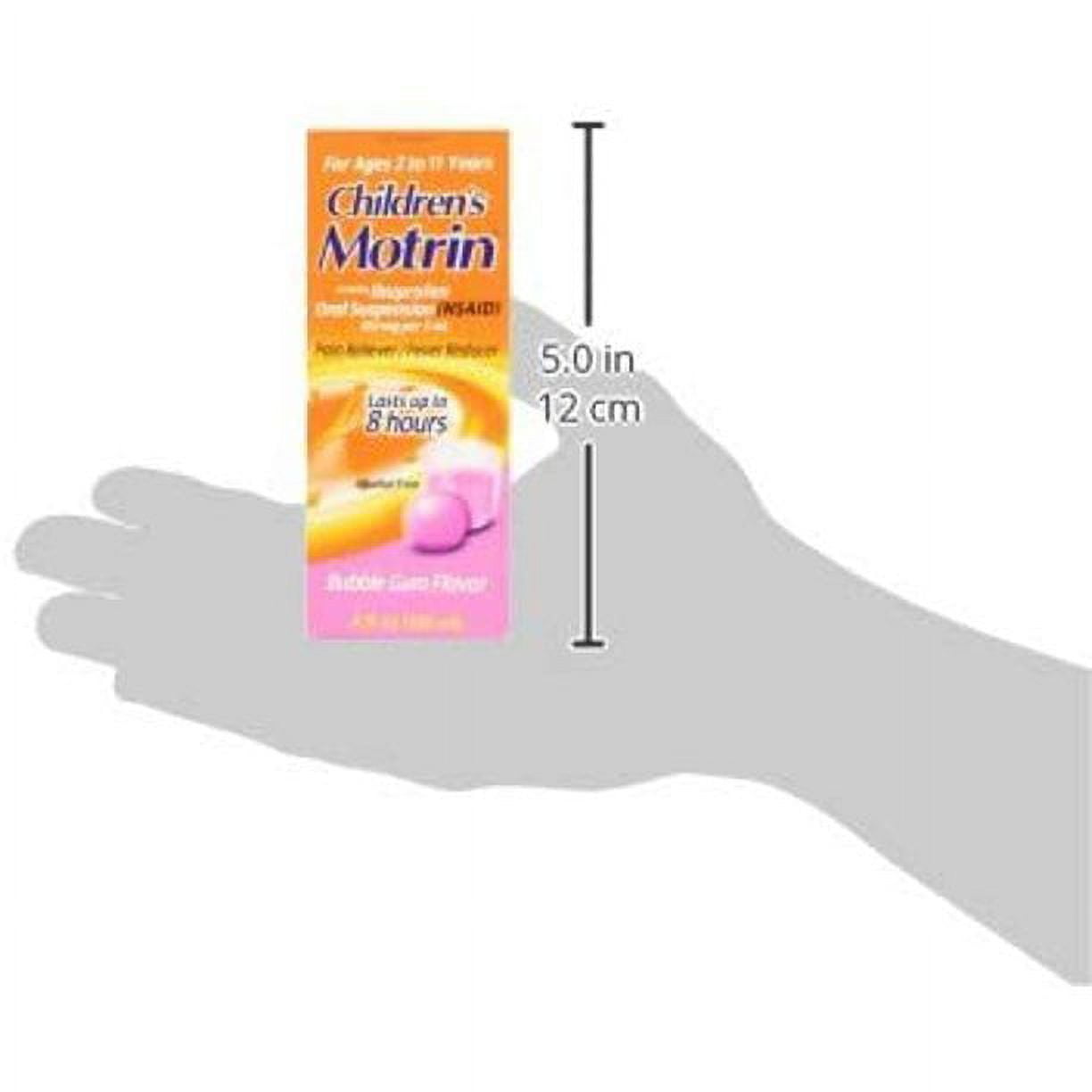 Motrin Children's Pain Reliever Oral Suspension, Bubble Gum, 4oz, 2-Pack