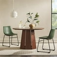 thumbnail image 2 of Pemberly Row Modern Wood Pedestal Base Round Top Dining Table - 48 Inch - Brown, 2 of 12