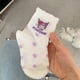 thumbnail image 1 of Sanrio-Hello Kitty Kuromi Melody calcetines de algodón de dibujos animados para mujer, medias de media caña, Cinnamoroll, moda Kawaii, regalos de navidad, 1 of 4