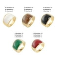 thumbnail image 3 of Qarigey Anillo de acero inoxidable decorativo con estilo Unisex mano joyería artesanía regalo vestidor decoración collar colgante Ropa, zapatos y accesorios Miscelánea piedra verde talla 8 Qarigey AP015158-12, 3 of 6