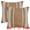Tan, variant on Unique Bargains 2 Pcs Boho Modern Textured Pillow Cover Pink 18" x 18"