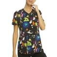 thumbnail image 4 of Scrubstar Women's Disney Nightmare Before Christmas "Jack Attack" V-Neck Print Scrub Top, 4 of 6