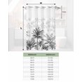 thumbnail image 6 of No Hook Shower Curtain with Snap in Liner, Summer Black Palm Banana Tropical Plants Hotel Shower Curtains for Bathroom, Washable Shower Curtain Liner Set with Mesh Top Window, 72”x78”, 6 of 6