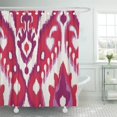 thumbnail image 1 of SUTTOM Pattern Chic Colorful Red and Purple Ikat Tribal Bold Shower Curtain 60x72 inch, 1 of 1