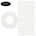 thumbnail image 1 of Fixing Clip Organizer for Clothing Closets White Round Divider Rings for Shelves and Racks 50-Pack Space-Saving Adjustable Divider Rings for Wardrobe Storage 50PCS, 1 of 6