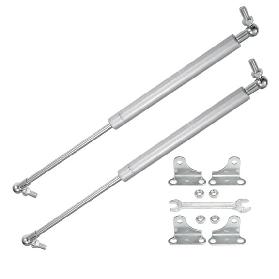 Unique Bargains 2 Pcs 15inch 35lb/156N Silver Tone Lift Supports Struts Shocks Gas Spring with Wrench Universal for RV