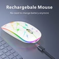 thumbnail image 5 of Uiosmuph Wireless Rechargeable Mouse Silent LED Computer Mouse with USB Receiver, 5 of 6