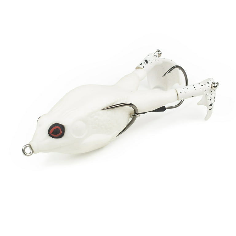 Lunkerhunt Prop Frog - Topwater Lure - Pearl,3.5in,1/2oz,Soft Baits,Fishing  Lures
