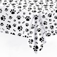 thumbnail image 1 of Nappe Empreinte de Patte de Chien Chiot 1 Pack Grande Taille Empreinte de Patte et Signe d'Os Nappe Rectangulaire en Plastique Jetable pour Chien, 1 of 8
