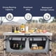 thumbnail image 2 of CampLand Mesa de camping plegable para exteriores con aluminio, ligera, altura ajustable con organizador de almacenamiento, mesa de picnic para barbacoa, fiesta, camping (blanco), 2 of 5