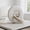 White, variant on Marble Double Ring Sculpture for Home and Bathroom Decor - Decorative Office Accent for Desk, Shelf, or Coffee Table - Intertwined Statue Ornament for Living Room Decor - 6", White & Black