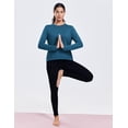 thumbnail image 5 of Pinspark Long Sleeve Workout Shirts for Women Activewear Casual Workout Tops with High-Low Hem for Yoga Gym Running Camping, 5 of 8