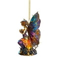 thumbnail image 2 of asddcavvf Elegant Witch Acrylic Hanging Ornament For Halloween Decorations, 2 of 9