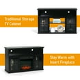 thumbnail image 4 of Sophia & William TV Stand for TVs up to 55" Storage Cabinet with 2 Glass Door, Black, 4 of 5