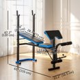 thumbnail image 3 of Soozier Adjustable Weight Bench with Barbell Rack and Leg Developer for Weight Lifting and Strength Training Multifunctional Workout Station for Home Gym Fitness, Black, 3 of 10