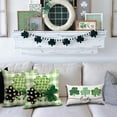 thumbnail image 5 of St Patricks Day Pillow Covers 12x20 Plaid and Polka Dots Lucky Clover Decor Throw Pillow Cover St Patricks Cushion Case Decoration for Sofa Home E, 5 of 6