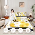 thumbnail image 3 of Erosebridal Cute Bee Twin Comforter Sets,Kawaii Daisy Floral Bedding Set,White Silver,Black Reversible,2 Pieces,1 Comforter and 1 Pillowcase, 3 of 7