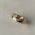 thumbnail image 4 of SOLITAIRE JEWELS 14k Yellow Gold Moissanite Diamond Deep Curvy Thick Stackable U-Shaped Nesting Chevron Ring, 4 of 4